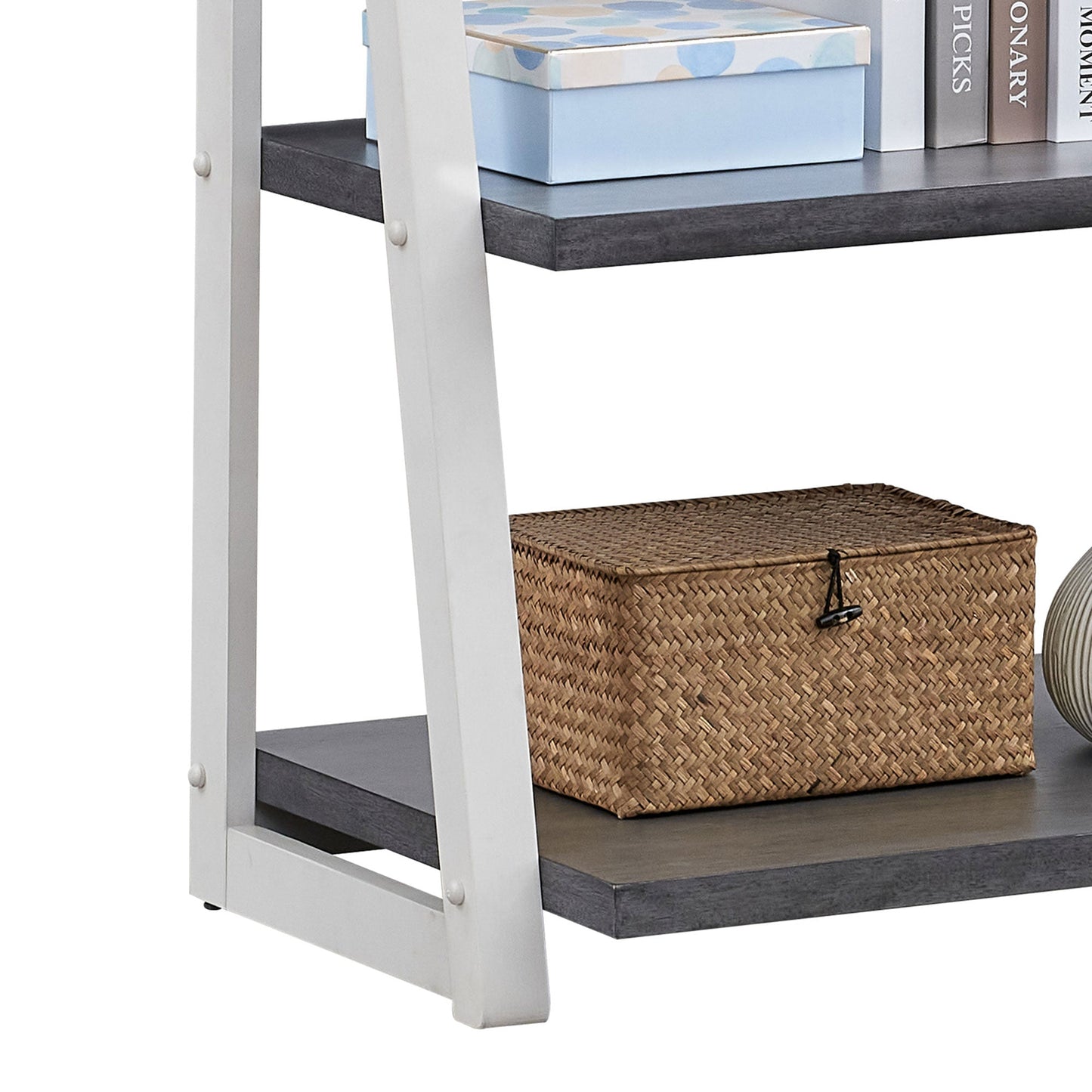 5-Tier Shelves with Rubber Wood Frame