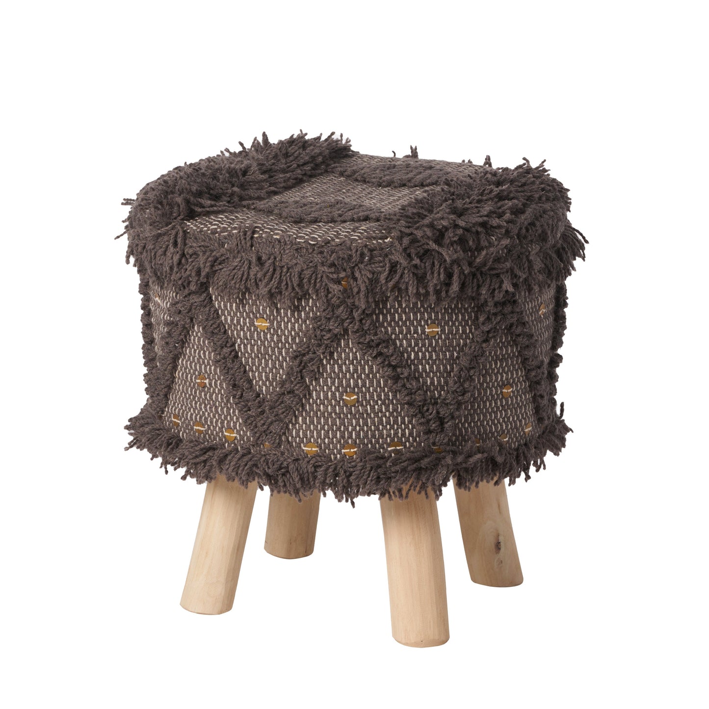 Roja Handcrafted Wool & Cotton Stool