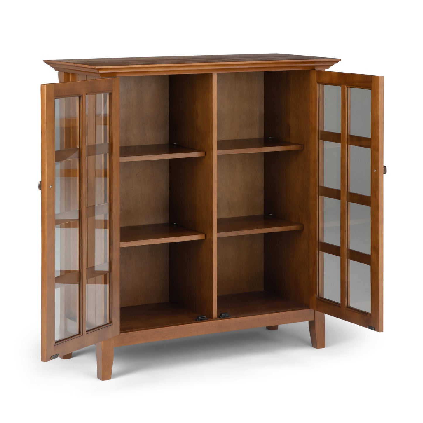 Acadian 39 Inch Wide Solid Wood Transitional Storage Cabinet in Light Golden