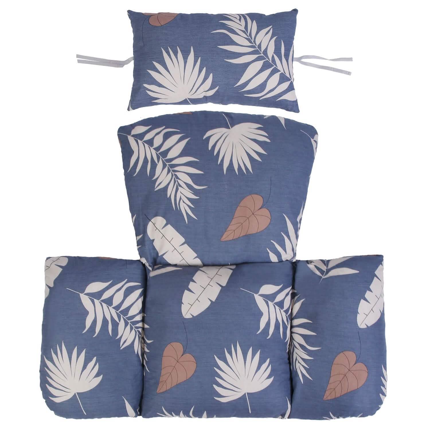 Egg Chair Hanging Basket Seat Soft Cushion with Headrest