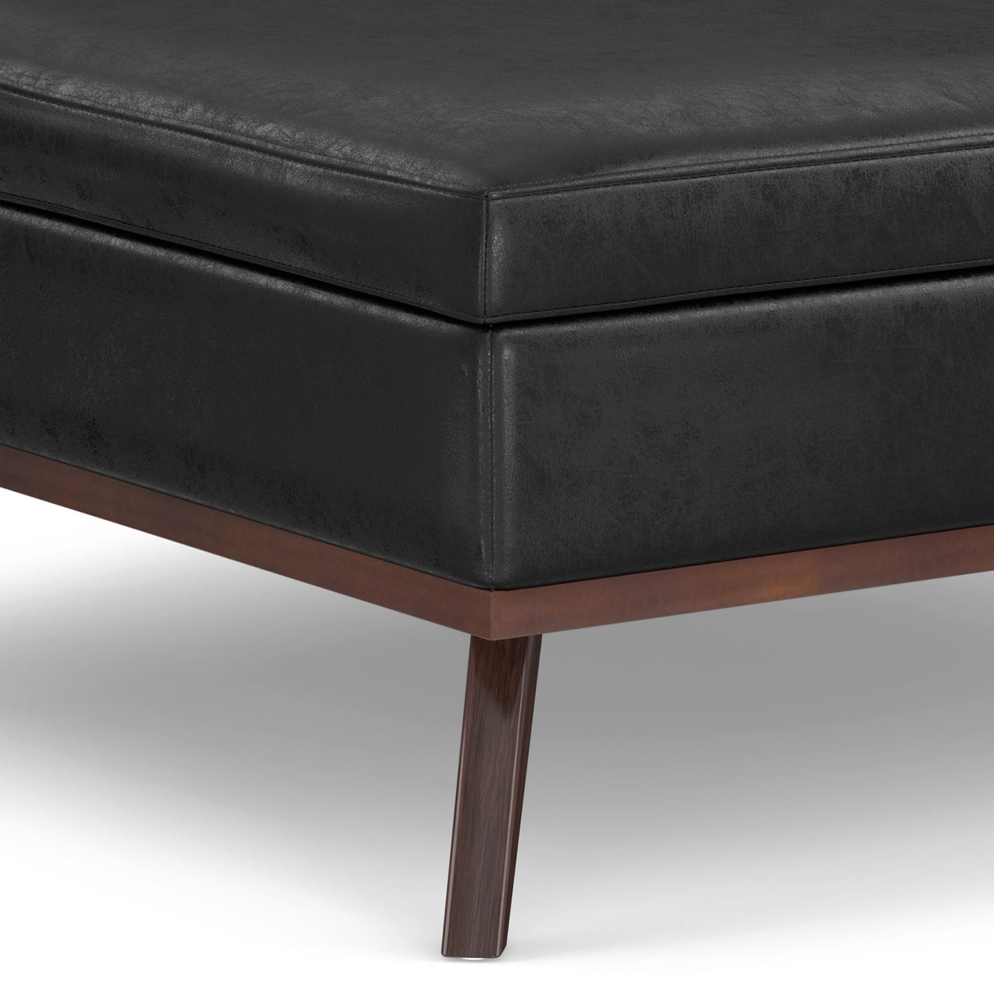 Owen 40 Inch Wide XL Square Coffee Table Storage Ottoman