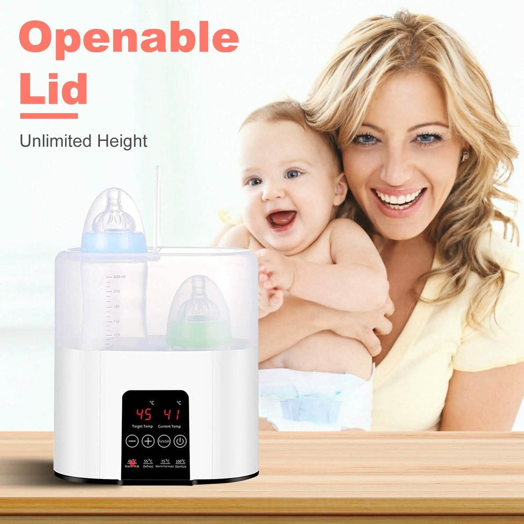 Electric Baby Milk Bottle Warmer Fit with 4 Heating Modes Adjustable Temperature Display Screen