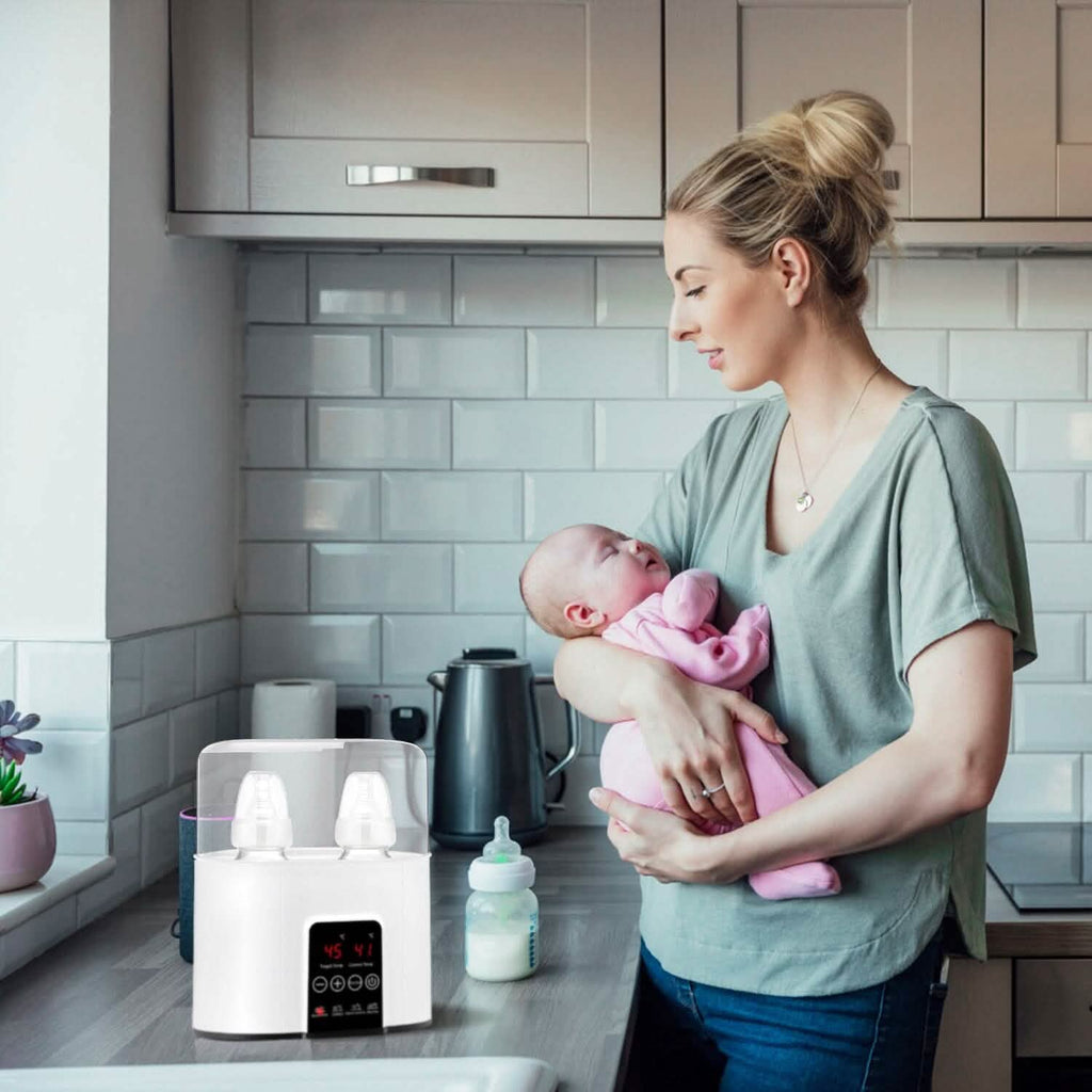 Electric Baby Milk Bottle Warmer Fit with 4 Heating Modes Adjustable Temperature Display Screen
