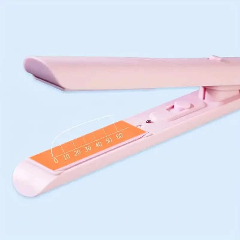 Electric Hair Straightener and Curler with Ceramic Plates