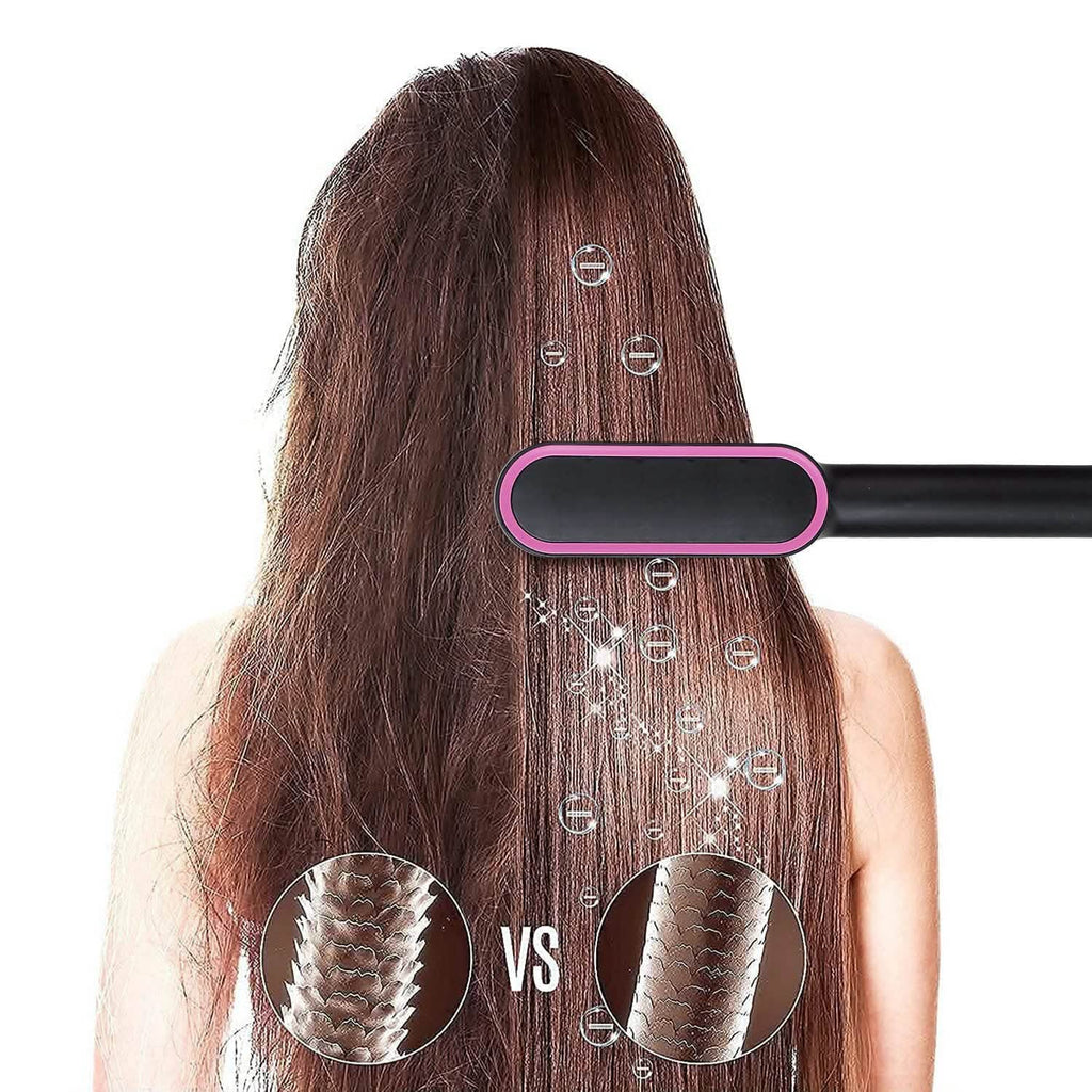 電動ヘアストレートナーブラシ
