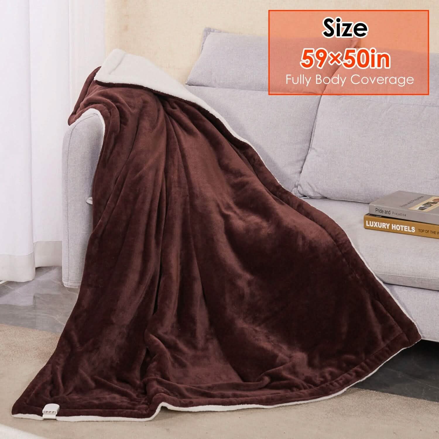 Couverture chauffante en flanelle
