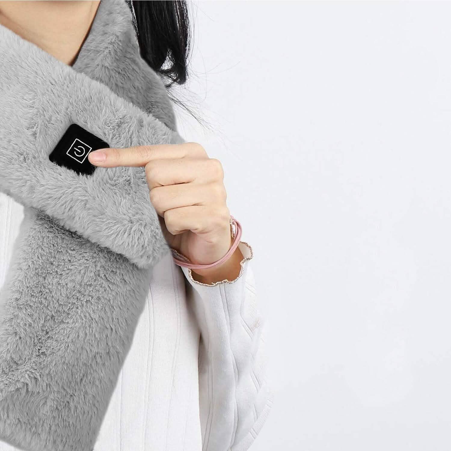 Electric Heated Scarf USB Heating Neck Shawl Soft Warm Scarves with 3 Heating Modes