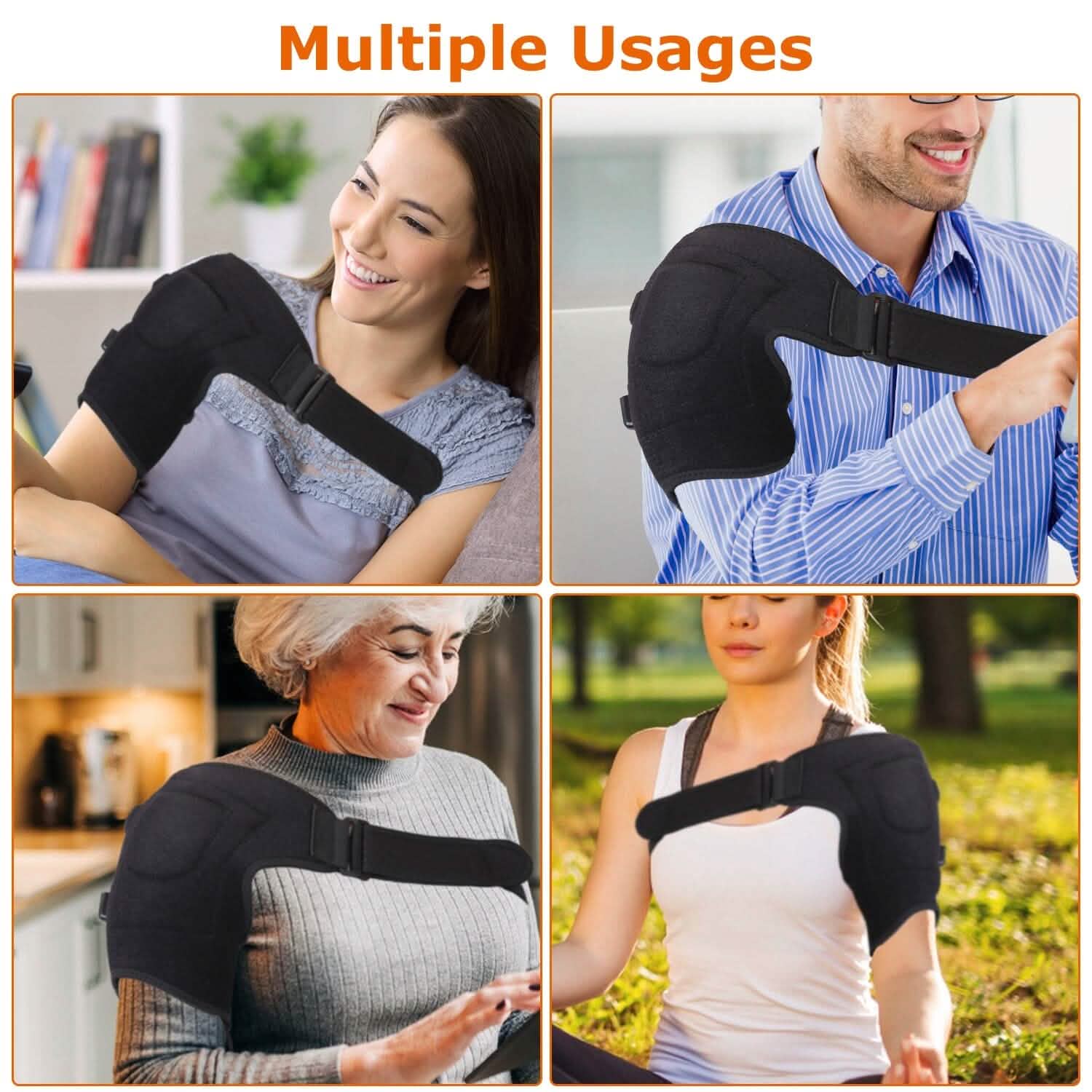 Electric Heating Pad Therapy Shoulder Heating Wrap Compression Sleeve