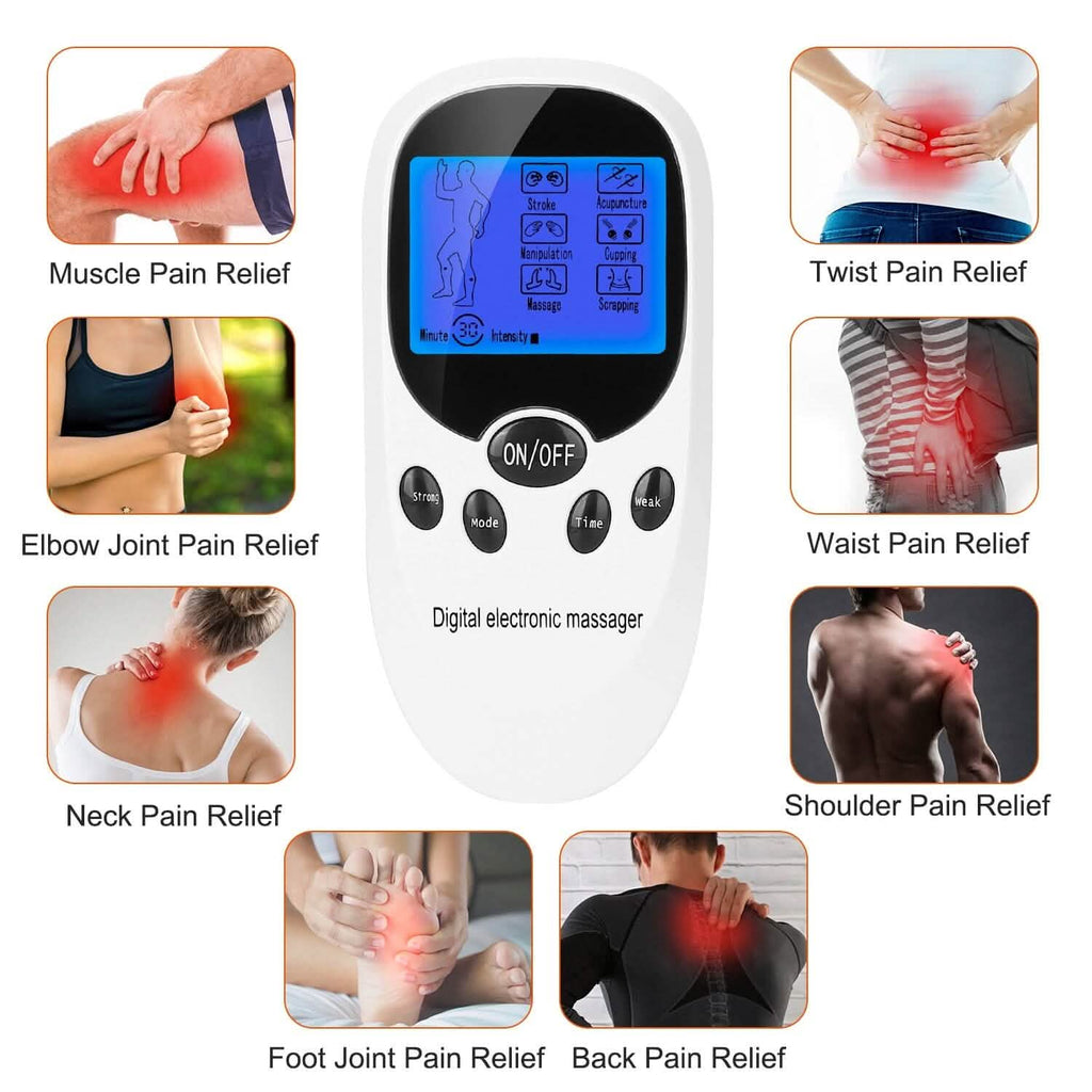Electric Muscle Stimulator with Electrode Pads Wires