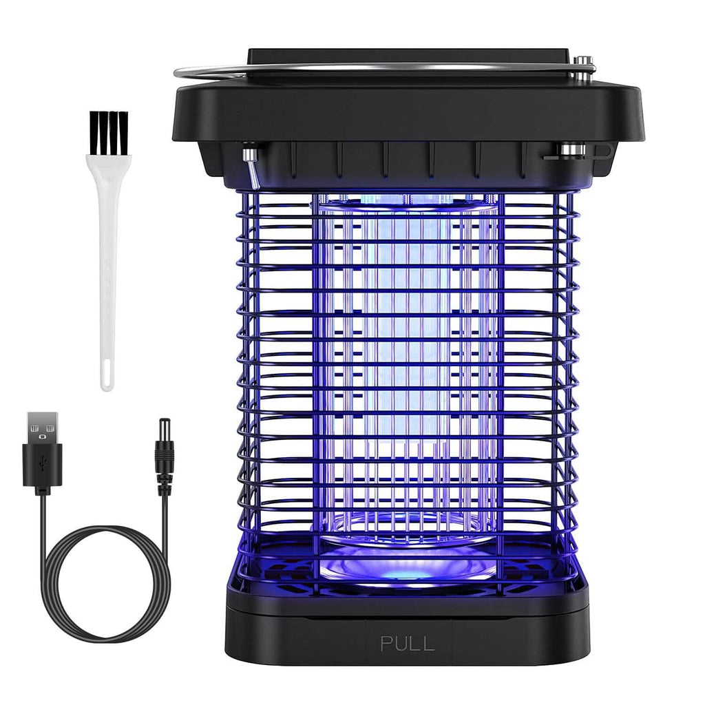 Electric Solar Powered Bug Zapper Lamp IP65 Waterproof for Indoor and Outdoor