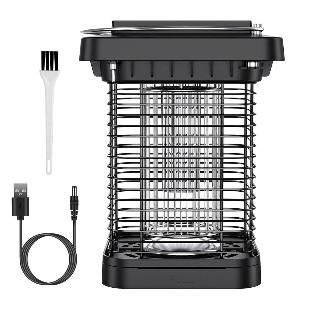 Electric Solar Powered Bug Zapper Lamp IP65 Waterproof for Indoor and Outdoor