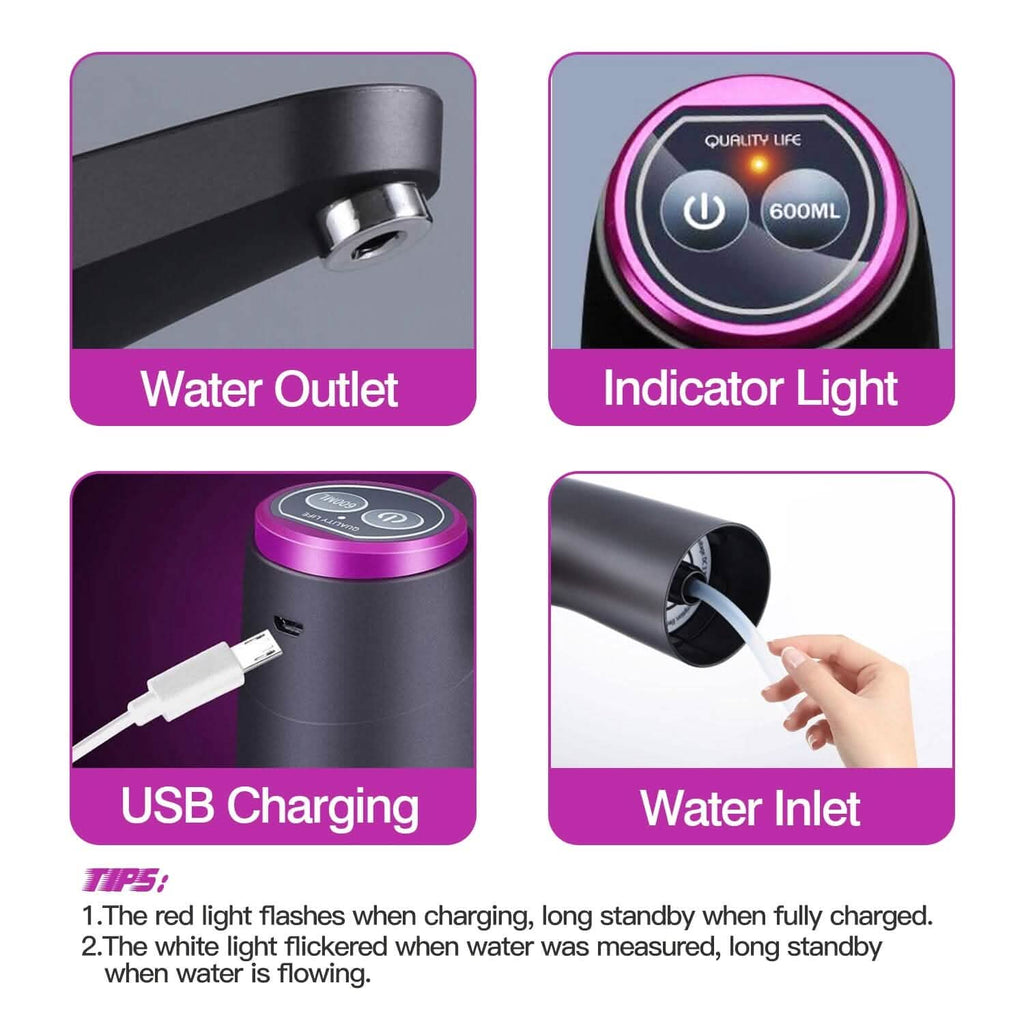 Distributeur d'eau électrique 40 gallons rechargeable par USB