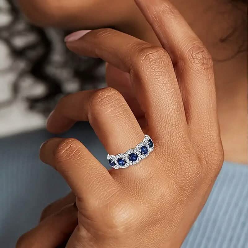 Elegant Copper Ring with Synthetic Cubic Zirconia