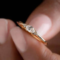 Elegant Gold-Plated Ring with Sparkling Zirconia