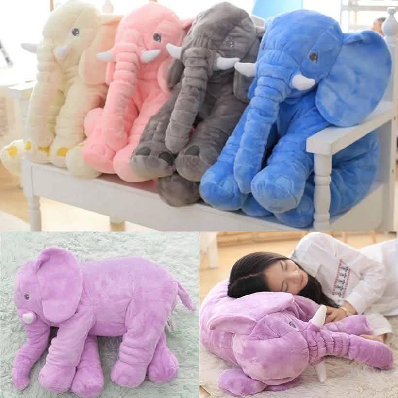 Elephant Plush Pillow - Assorted Colors