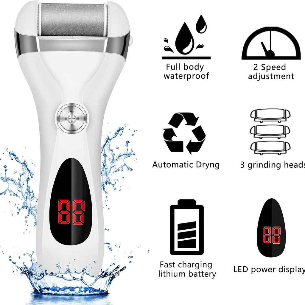 Kit de dissolvant de callosités pour pieds rechargeable Elmchee