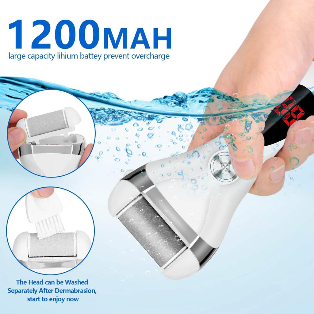 Kit de dissolvant de callosités pour pieds rechargeable Elmchee