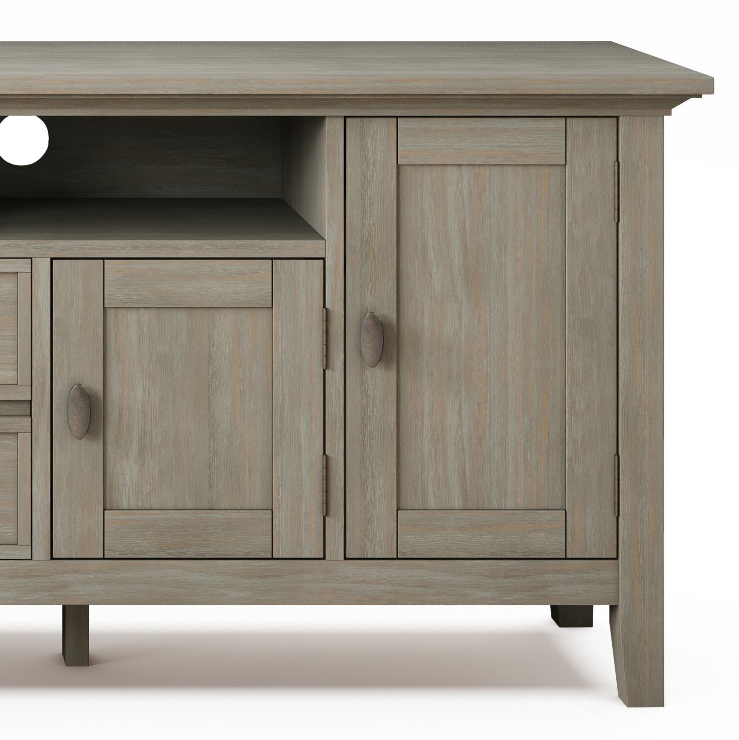 Redmond 72 Inch Wide Solid Wood TV Stand in Distressed