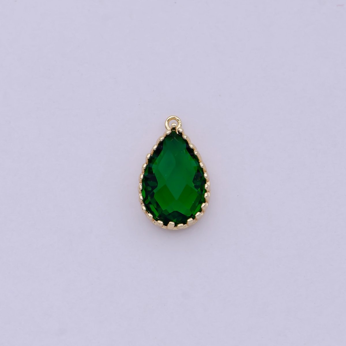 Emerald Green Charm Teardrop Drop Pendant Tear Drop Pendant Supply N-457