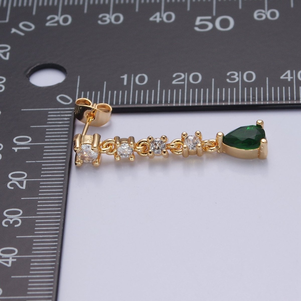 Emerald Green Long Drop Dangle Elegant Wedding Bridal Chandelier Teardrop Earrings For Women T-520