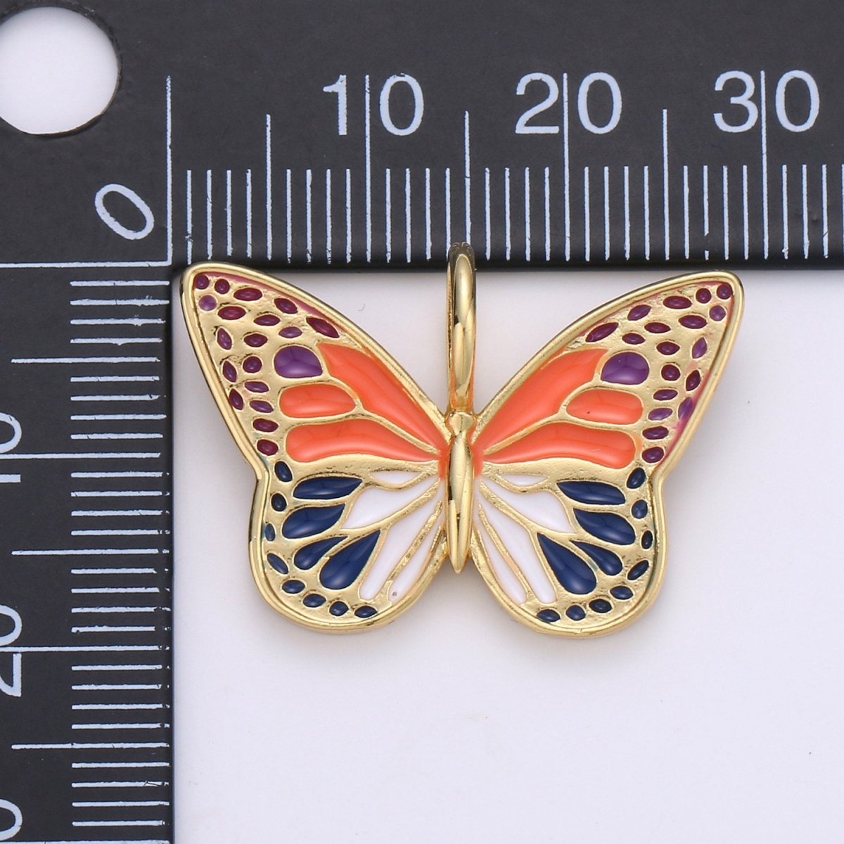 Enamel Monarch Butterfly Gold Filled Butterfly Pendant Dream Animal Lover Necklace Pendant Charm Designer Colorful Jewelry Making, D-630 D-631, D-632