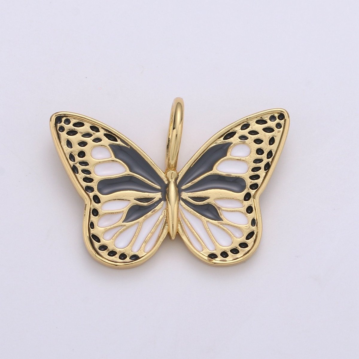 Enamel Monarch Butterfly Gold Filled Butterfly Pendant Dream Animal Lover Necklace Pendant Charm Designer Colorful Jewelry Making, D-630 D-631, D-632
