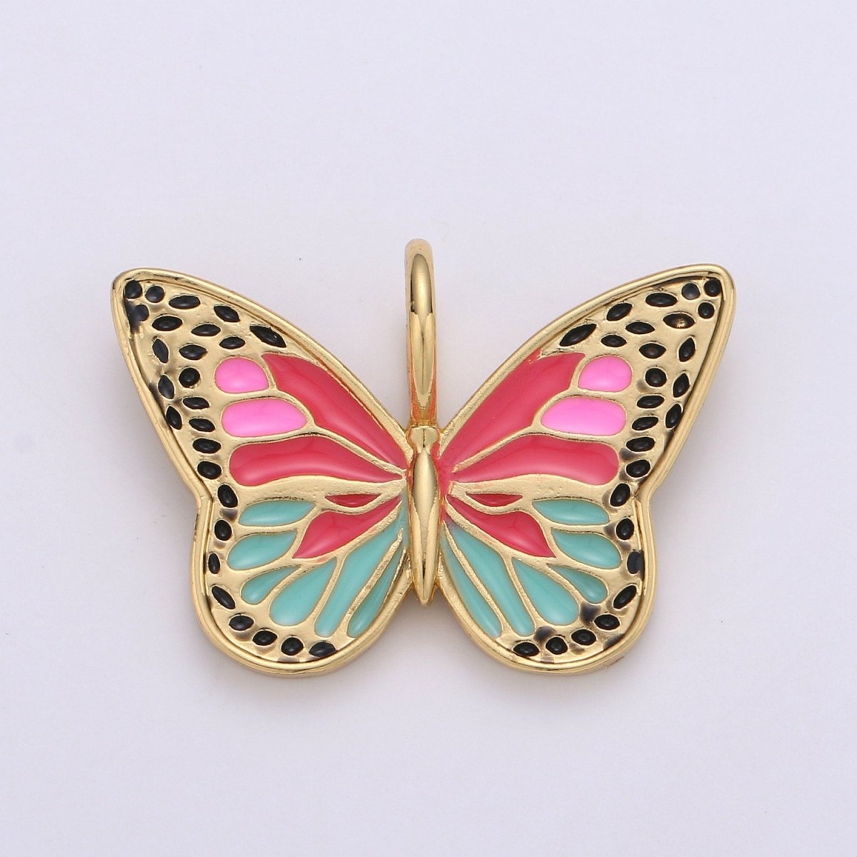 Enamel Monarch Butterfly Gold Filled Butterfly Pendant Dream Animal Lover Necklace Pendant Charm Designer Colorful Jewelry Making, D-630 D-631, D-632