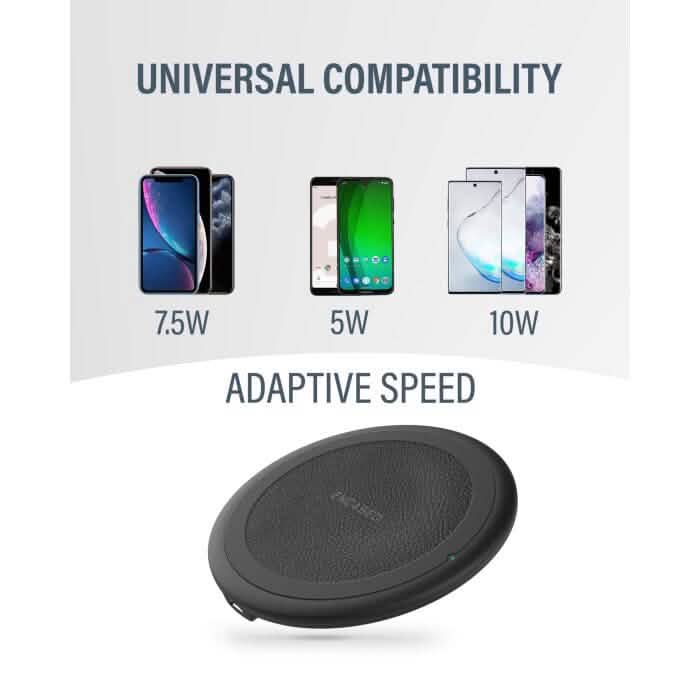 Base de recharge sans fil Qi Encased (charge rapide) Chargeur ultra fin pour iPhone et appareils Android