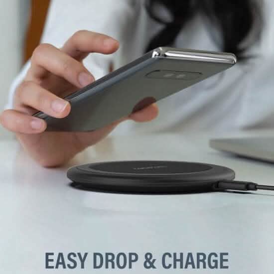 Base de recharge sans fil Qi Encased (charge rapide) Chargeur ultra fin pour iPhone et appareils Android