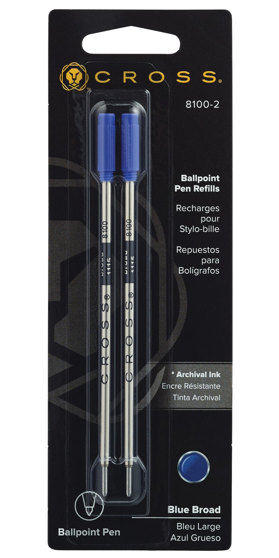 Ballpoint Pen Refill - Blue - Broad - Dual Pack