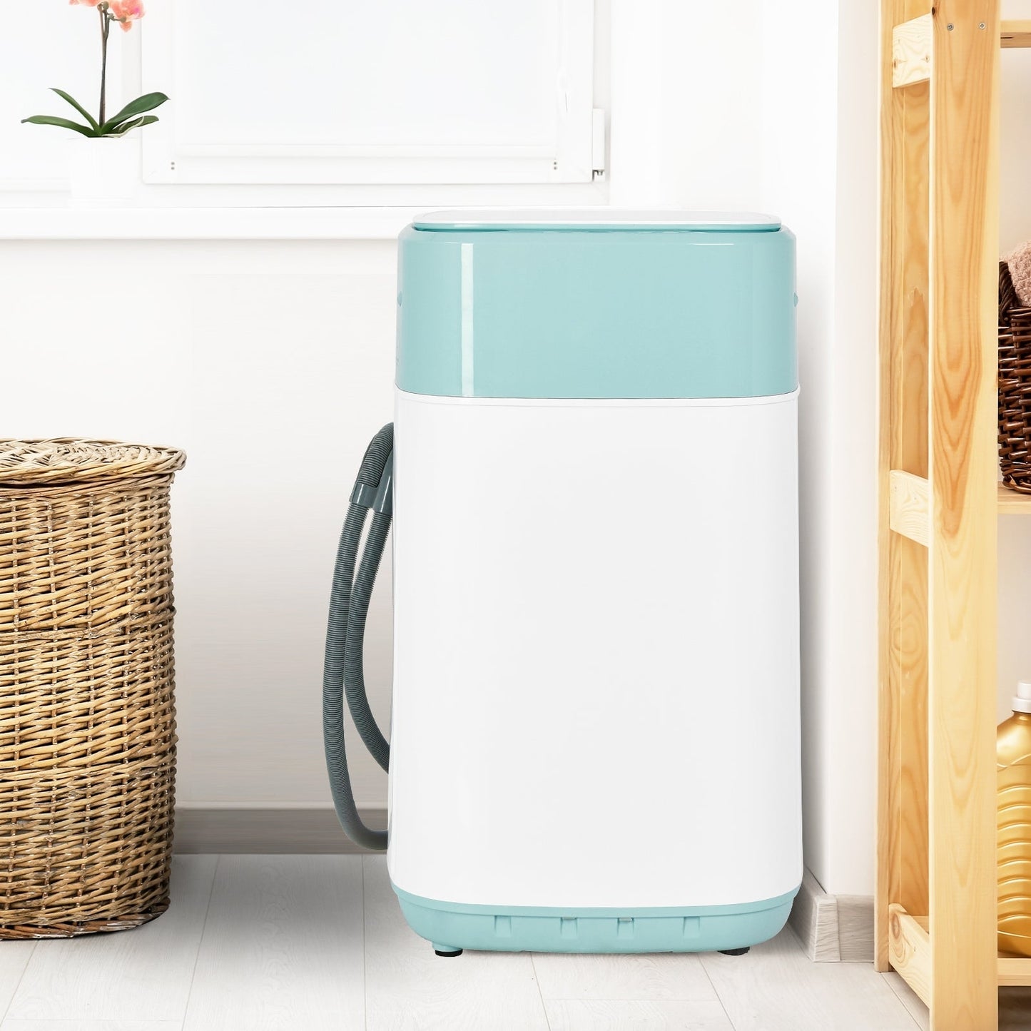 8lbs Portable Fully Automatic Washing Machine with Drain Pump
