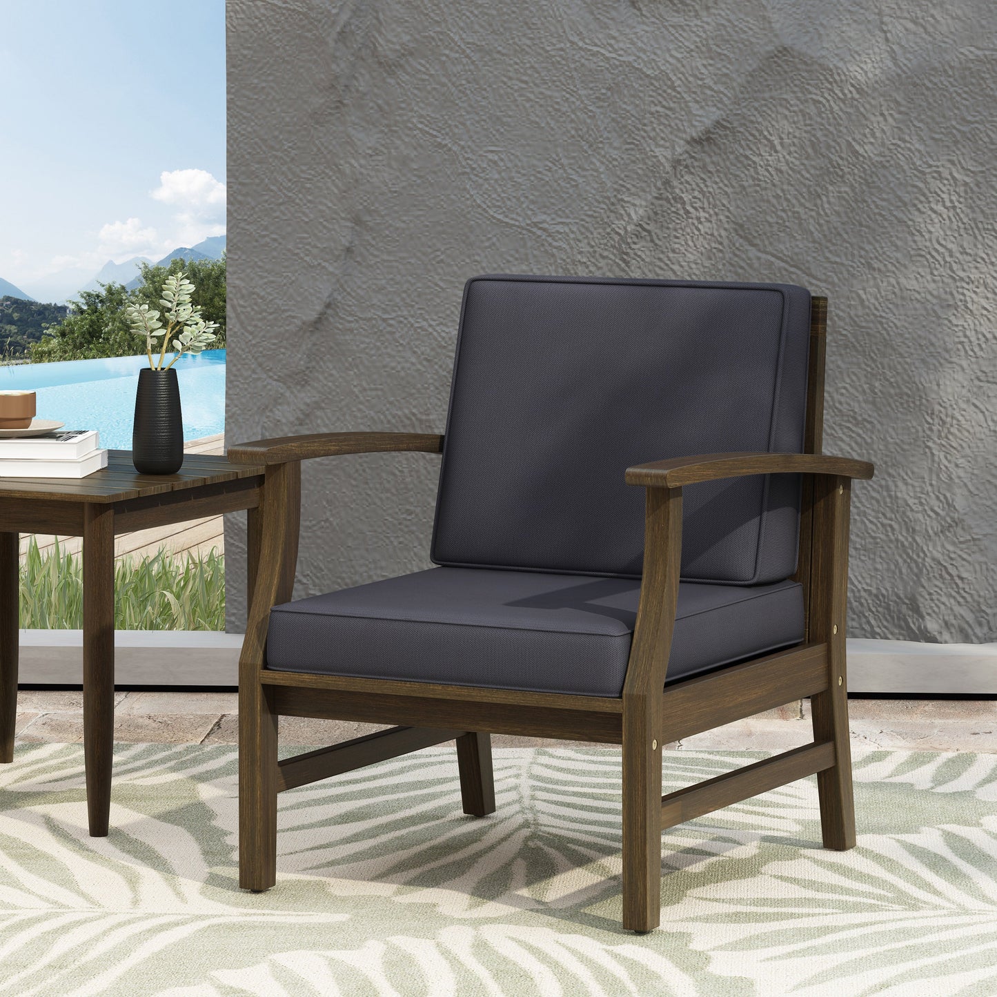 Perla Club Chair, Dark