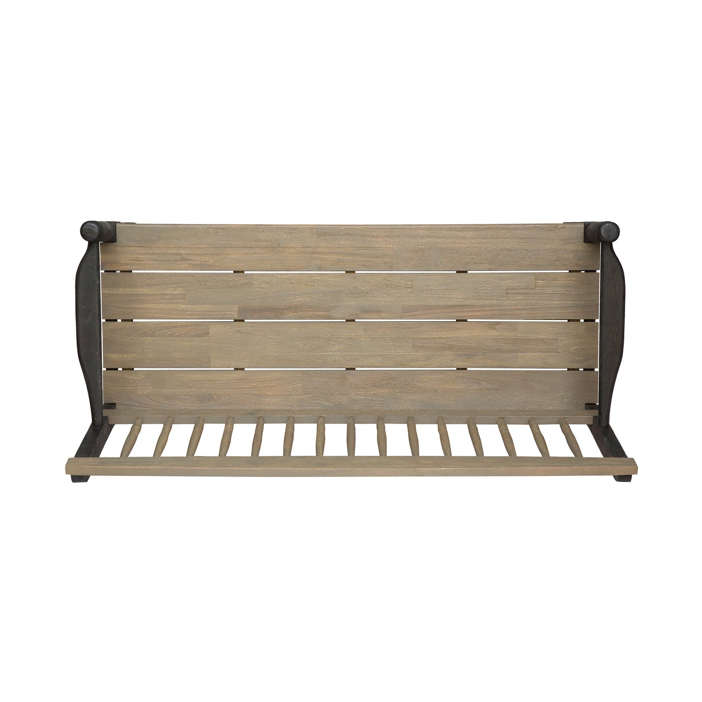 Patio Bench with Built-In Shelf