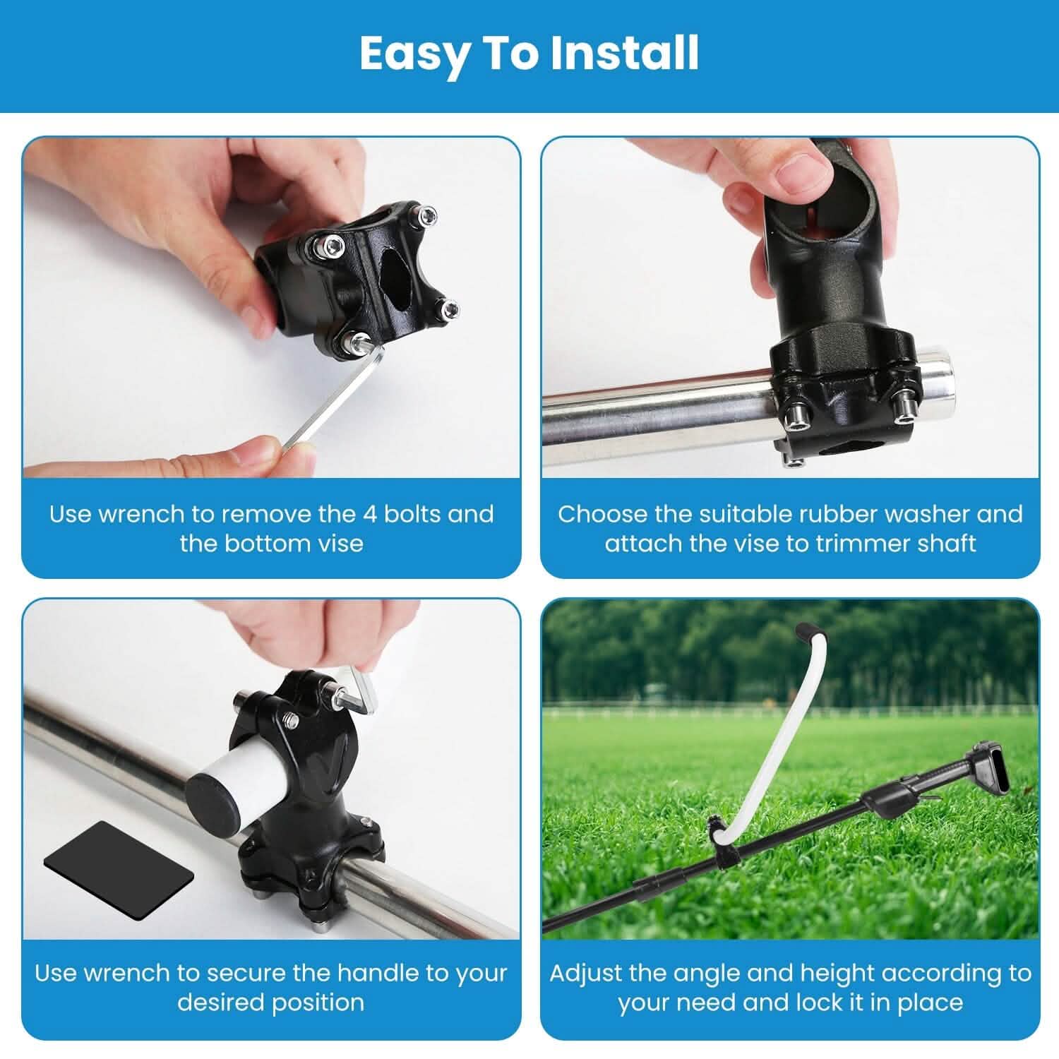 Ergonomic Trimmer Handle Grip with Shoulder Strap