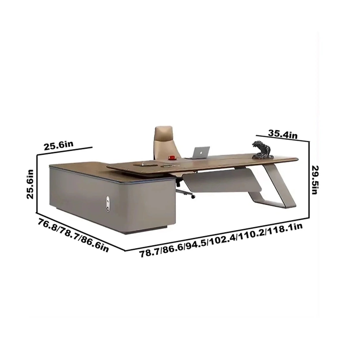 Laurier · Modern L-Shaped Executive Desk