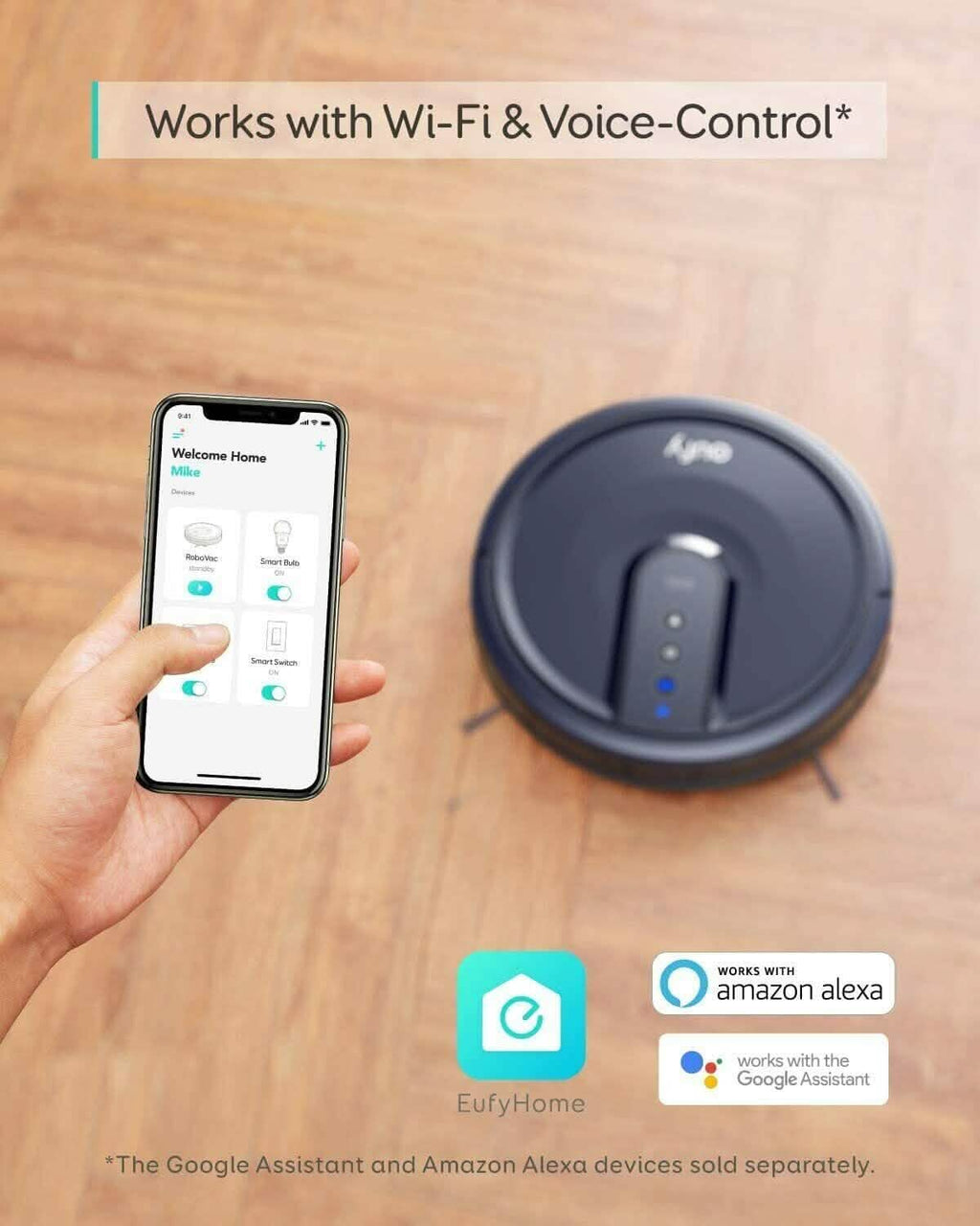 eufy RoboVac 25C Robotic Vacuum Cleaner Wi-Fi Smart Robot (Refurbished)