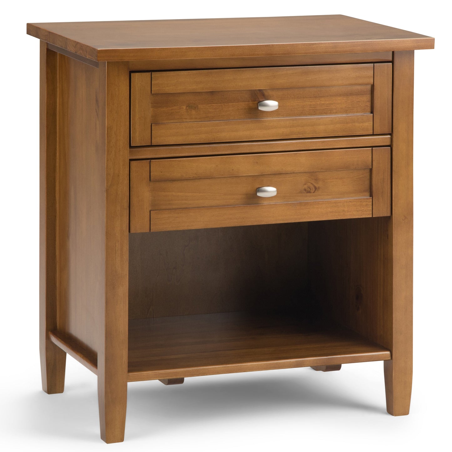 Warm Shaker Solid Wood 24 inch Wide Transitional Nightstand