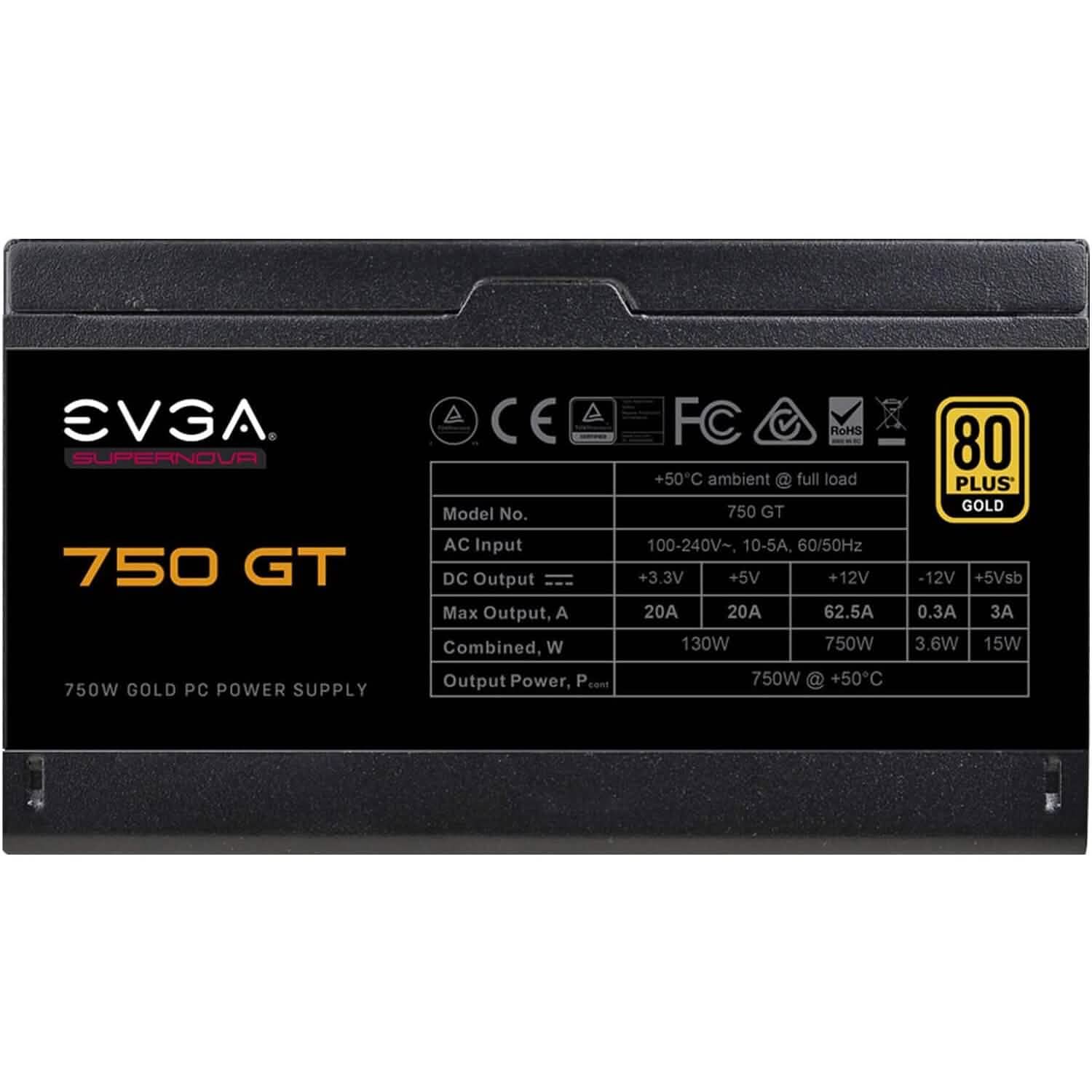 Alimentation EVGA 750w Gold 220-GT-0750-Y1 (Remise à neuf)