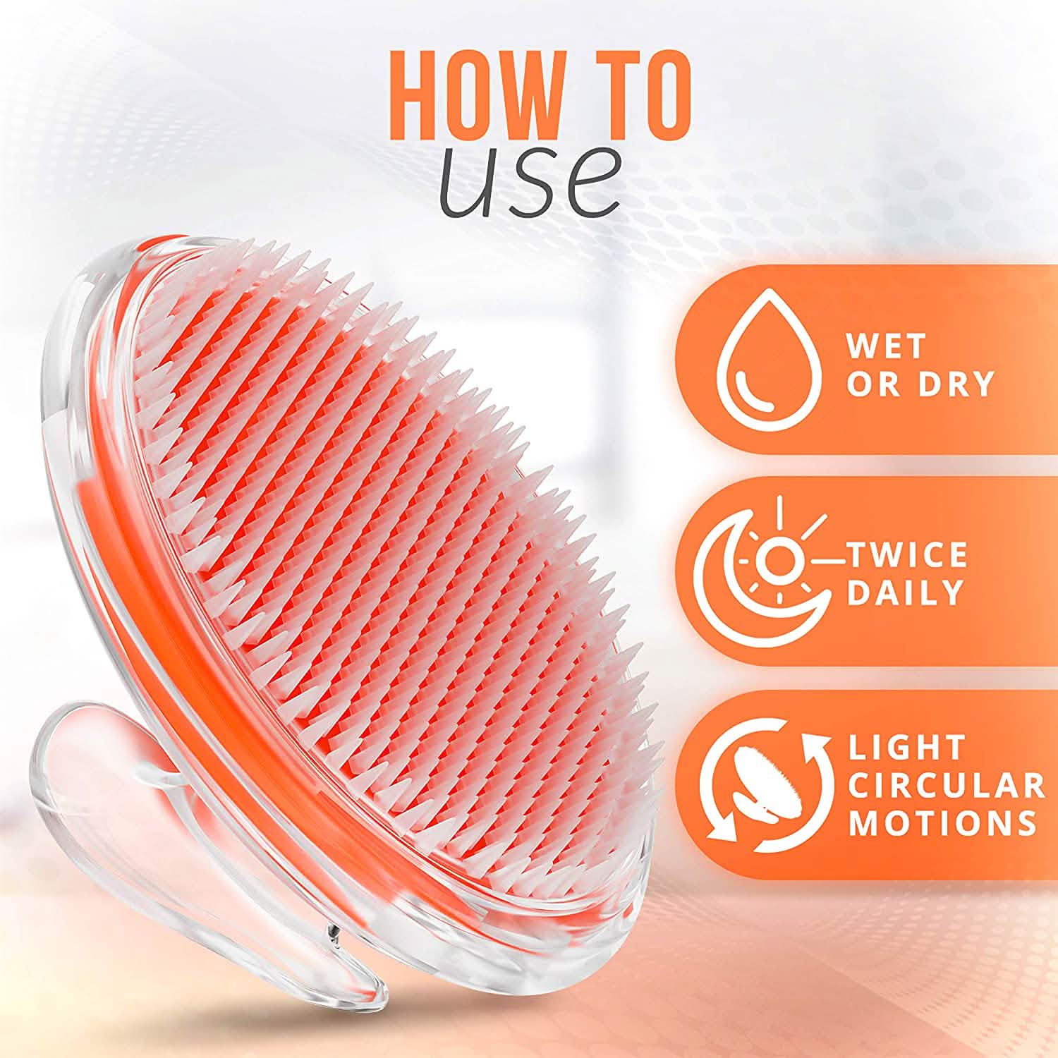 Brosse exfoliante pour poils incarnés et bosses de rasoir