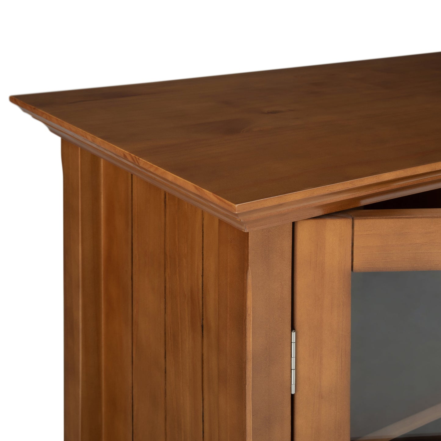 Acadian 39 Inch Wide Solid Wood Transitional Storage Cabinet in Light Golden