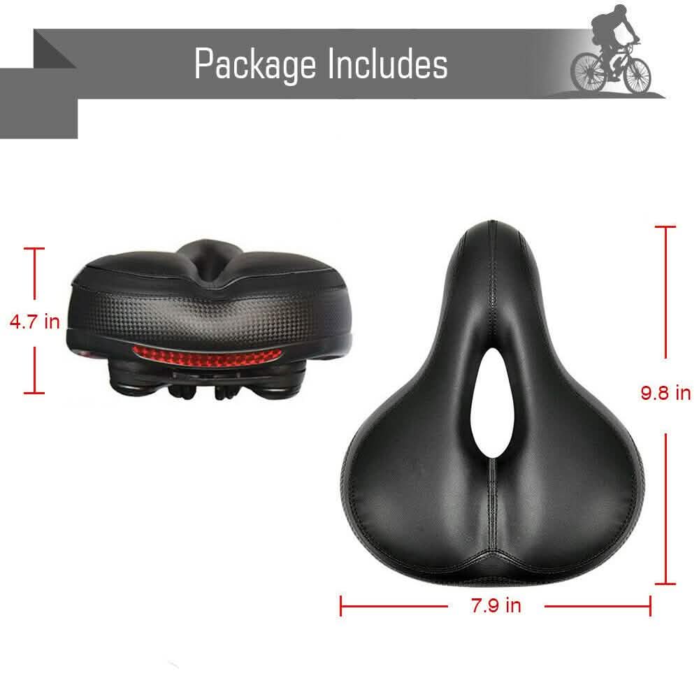超幅広ビッグバム自転車シート ソフト＆快適パッド入りMTBロードバイシクルジェルサドルクッション