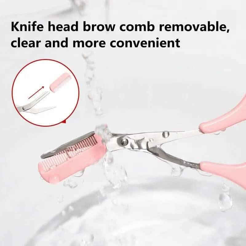 Eyebrow Trimmer Scissors with Comb
