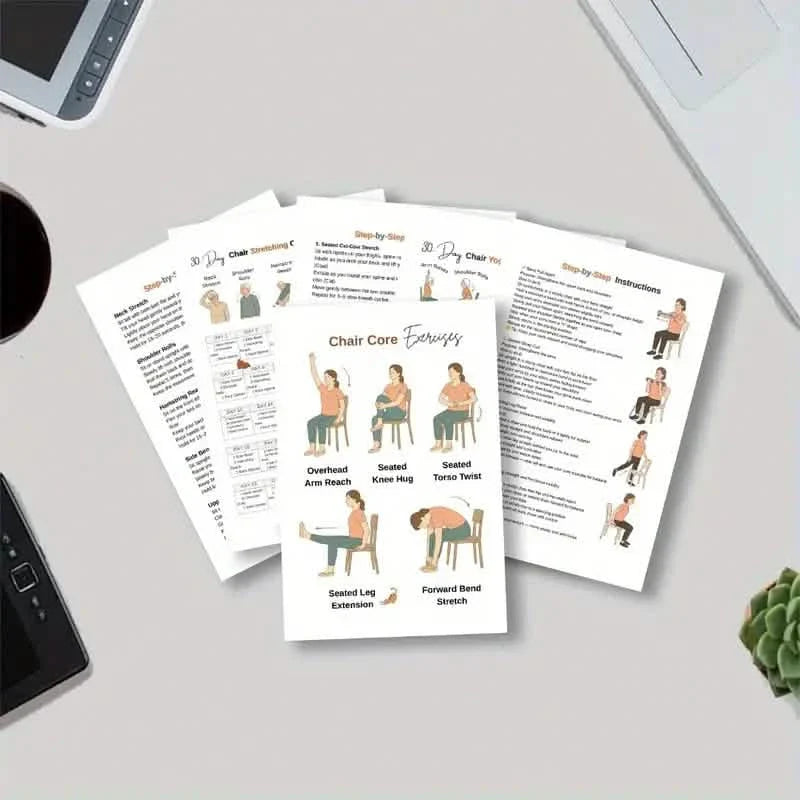 Carnet de Yoga sur Chaise 30 Jours | Séances Quotidiennes de 15 Min & Guide