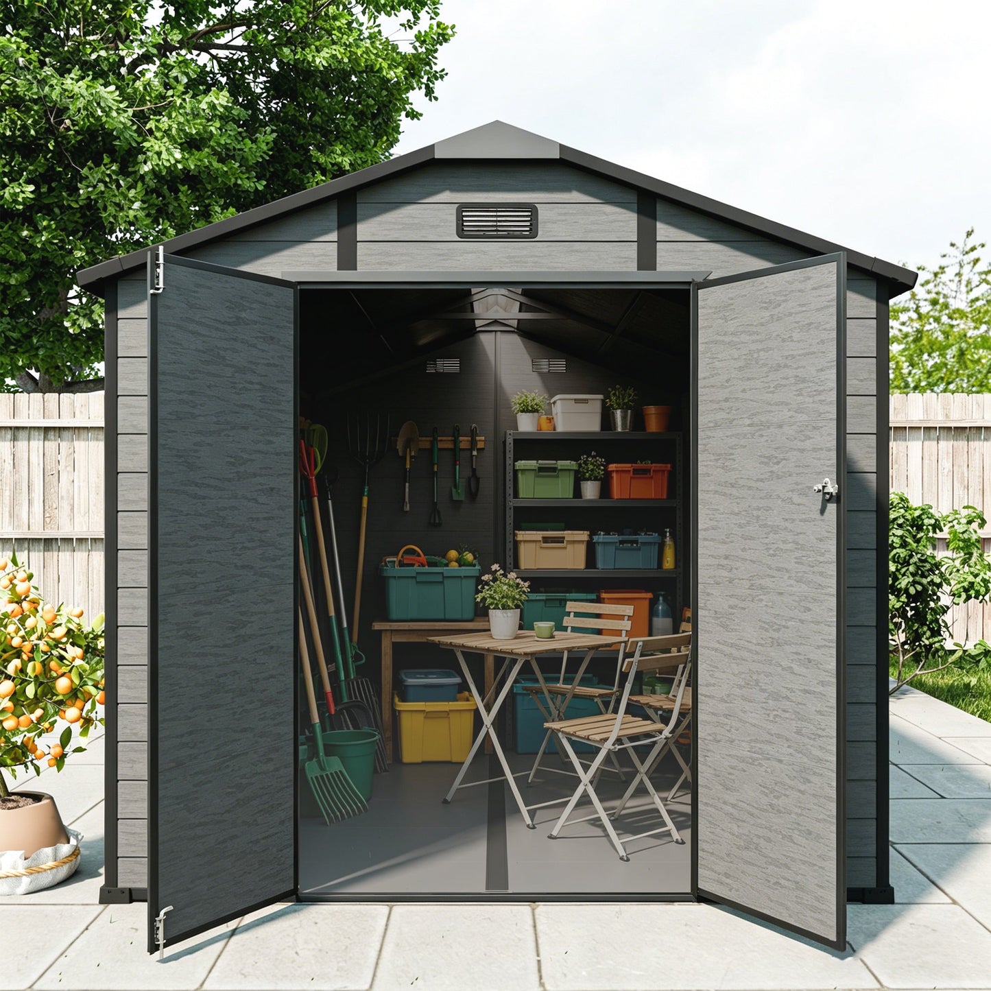 8x14 FT Plastic Outdoor Storage Shed