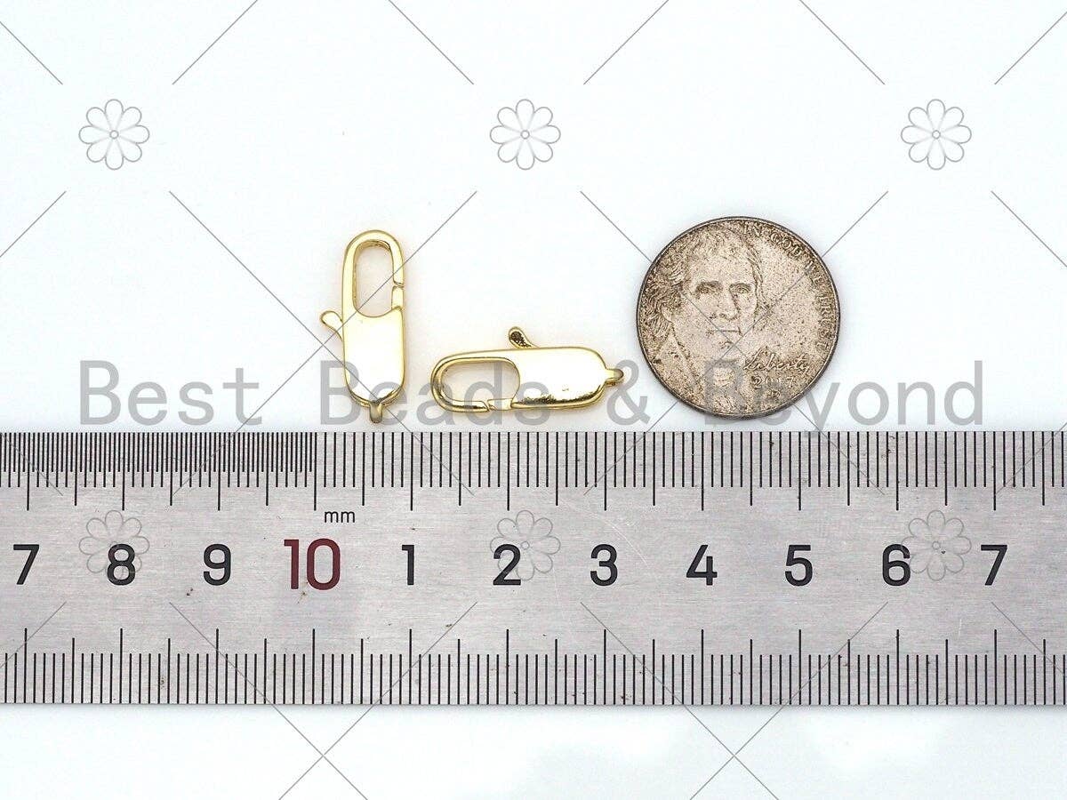 High Quality Oval Lobster Claw Clasp, 18k Gold Filled Simple Lobster Claw Clasp, Lobster Claw,Wholesale Lobster Claw, 6x20mm,Sku#LK445