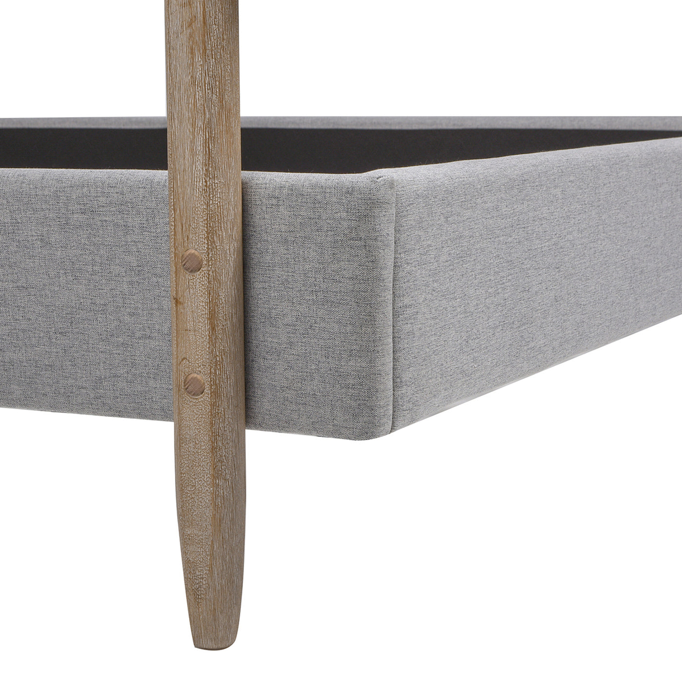 Diego Low Upholstered Platform Bed, Queen, Light