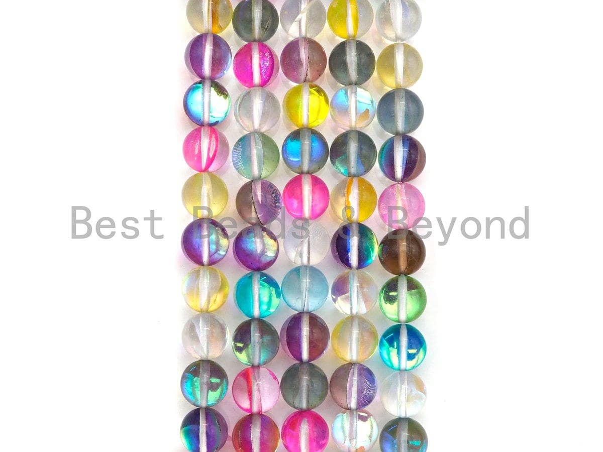 NEW Multicolor Spectrolite Quartz, High Quality in Round 6mm/8mm/10mm/12mm, Manmade Crystal beads, 15.5inch strand, SKU#U840