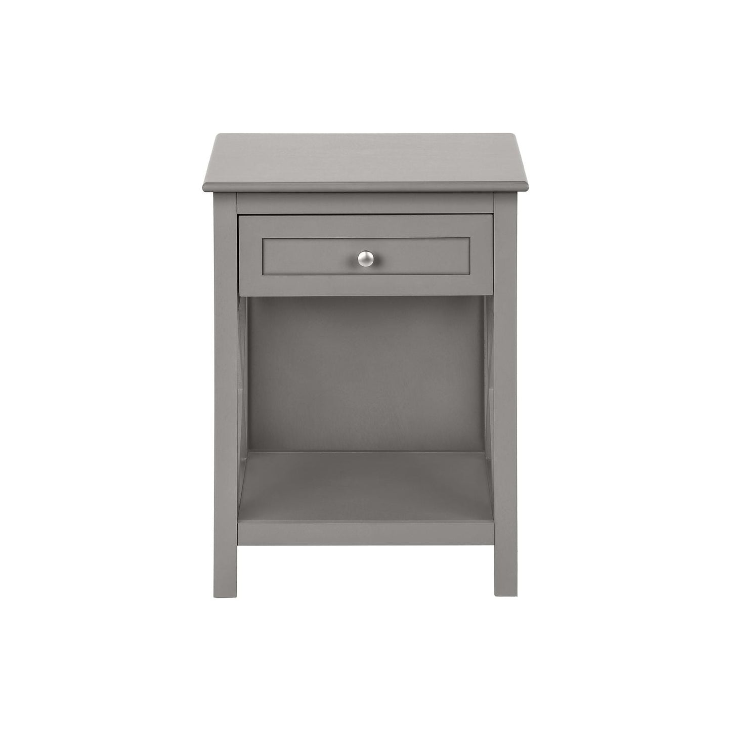 Accent End Table, 2 Tier, Storage Drawer, Transitional Style