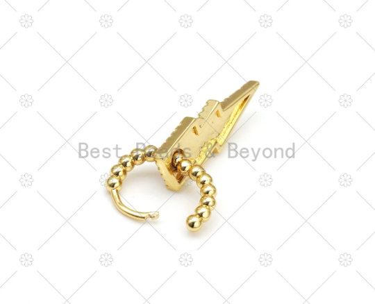 CZ Dangle Lightning Higgie Earrings, Sku#J326