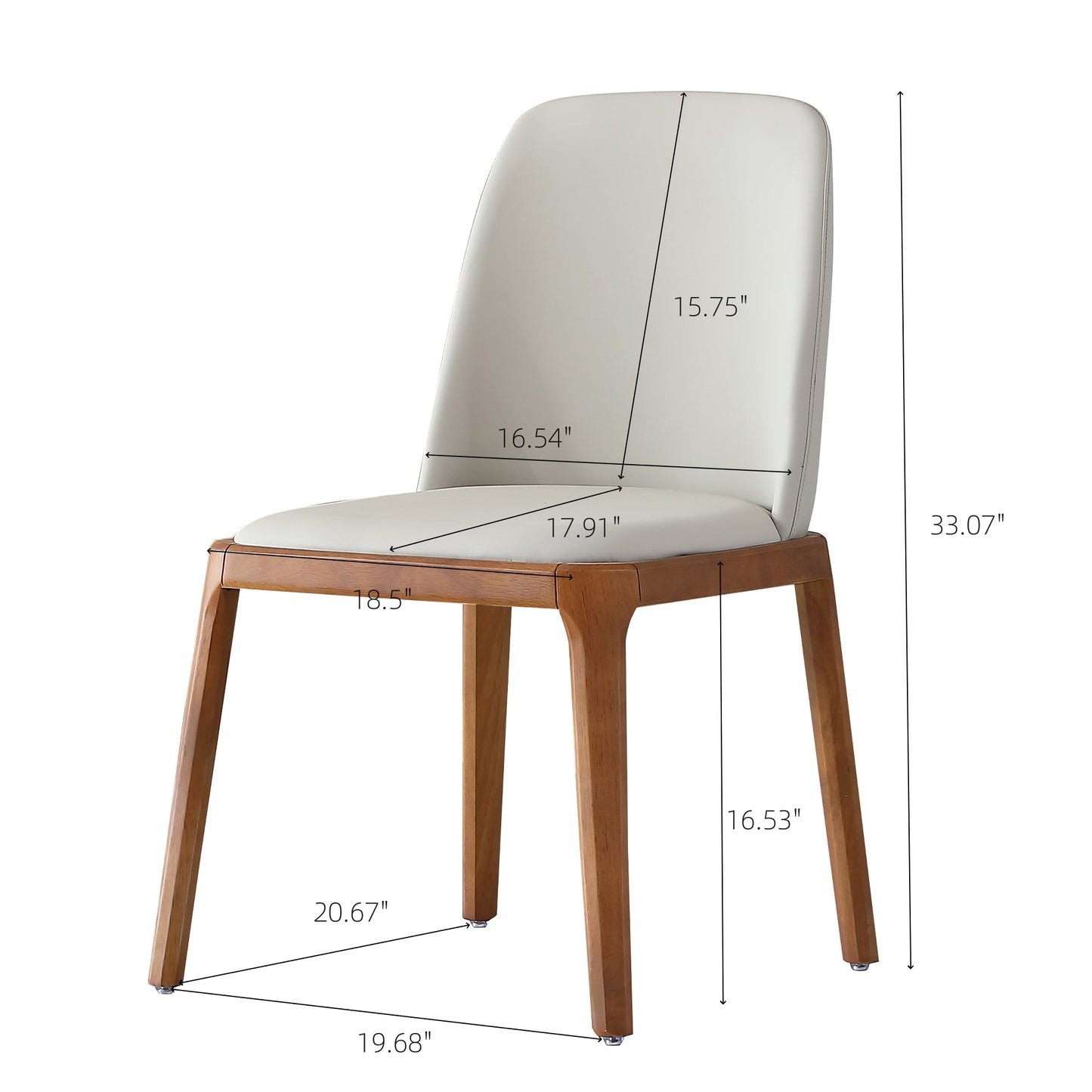 Modern PU Leather Dining Chairs Set of 2